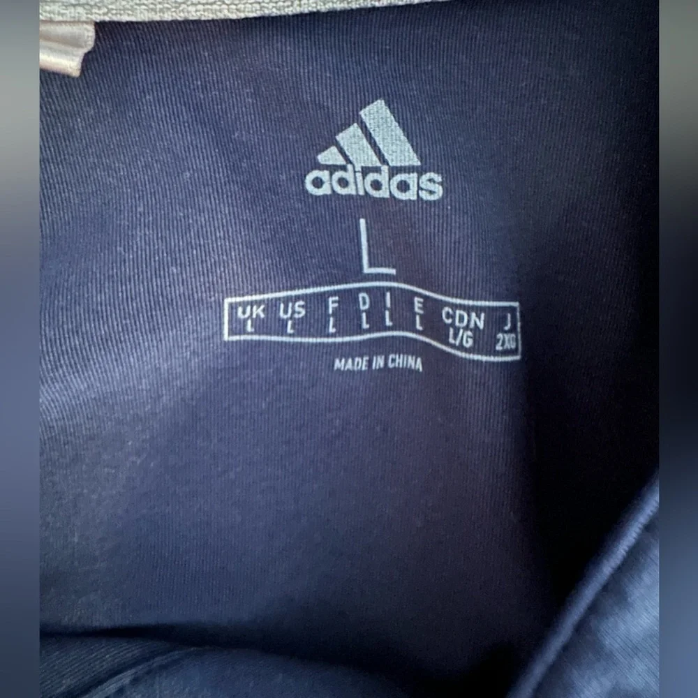 Adidas‎ Pirelli Tires Golf Polo Shirt Large Blue And Gray